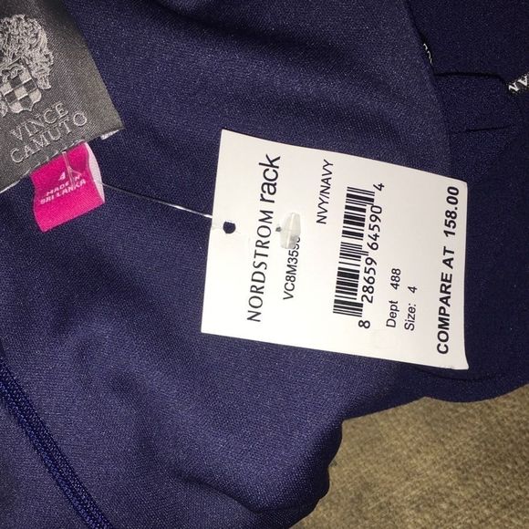 Vince Camuto Navy Long Pant Romper - Picture 4 of 4